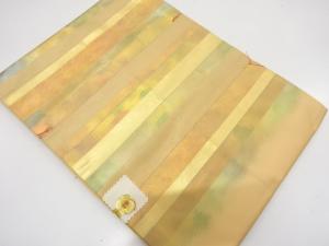 未使用品　引箔　横段模様織り出し　名古屋帯